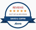 Avvo Reviews - 5 Stars - Out of 55 reviews - David B. Coffin